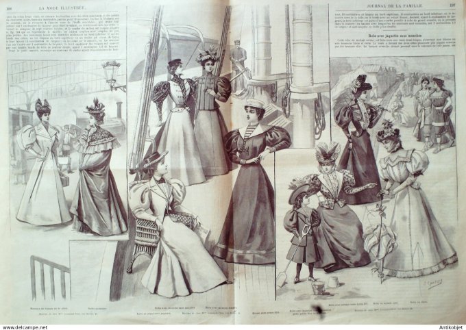 Mode illustree 1896 Lot de 10 journaux