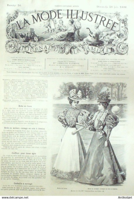 Mode illustree 1896 Lot de 10 journaux