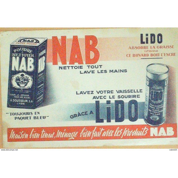 Buvard NAB LIDO Nettoyants