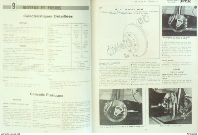 Revue Tech. Automobile 1976 n°361 Volkswagen Passat Peugeot 604 504 V6
