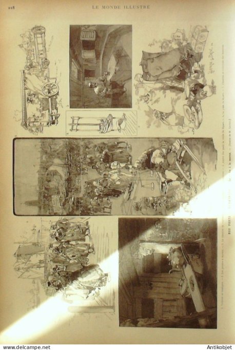Le Monde illustré 1884 n°1411 Dunkerque reine de Tahiti Marseille (13) Cannes (06)