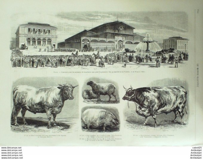 Le Monde illustré 1867 n°575 Angleterre Oxford Cambridge Yoles Roubaix (59) Italie Venise
