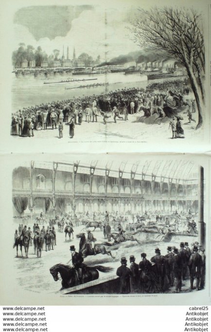 Le Monde illustré 1867 n°575 Angleterre Oxford Cambridge Yoles Roubaix (59) Italie Venise