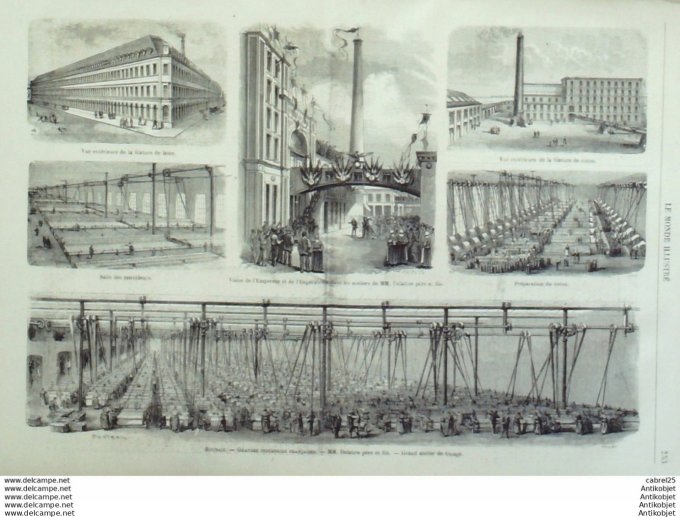 Le Monde illustré 1867 n°575 Angleterre Oxford Cambridge Yoles Roubaix (59) Italie Venise