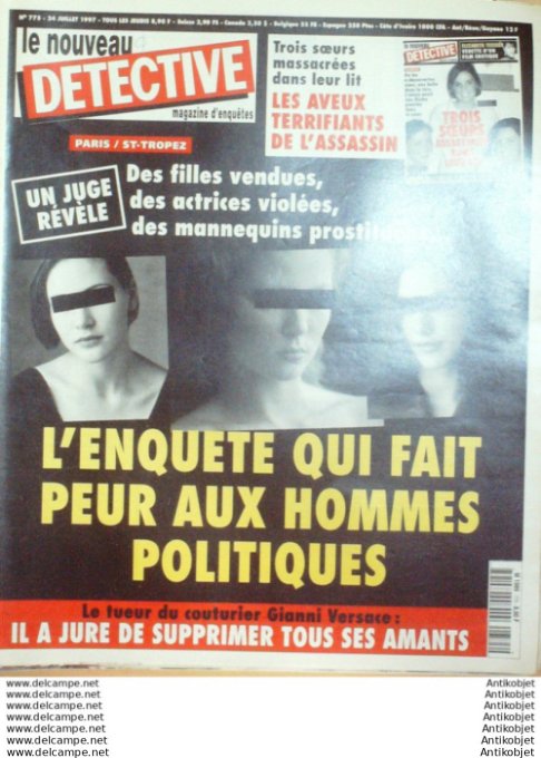 Détective 1997 # 775 Nice Nevers Beauvais Rouen Couturier célèbre Gianni Versace