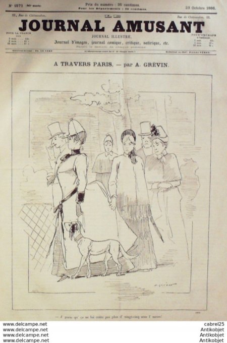 Le Journal Amusant 1886 n°1573 Fils De Jahel Simone Arnaud Mars Cirque D'hiver Henriot
