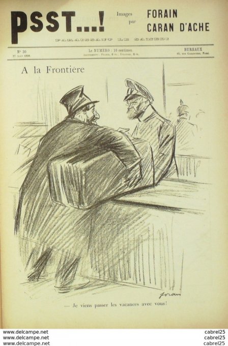 PSST 1898 n°30-Caran d'Ache,Forain-OUVERTURE de la CHASSE