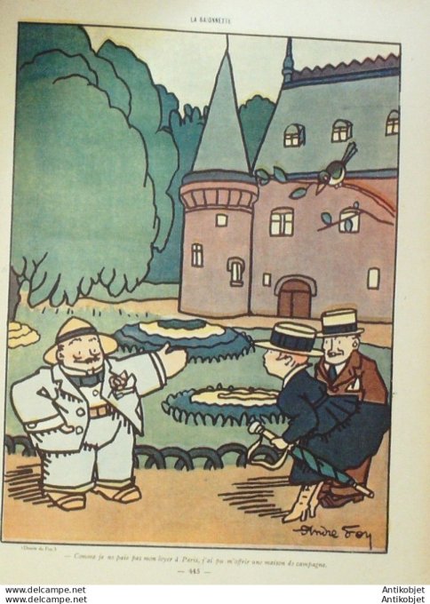 La Baionnette 1916 # 054 (Question des loyers) Ornder Fabiano Branly Poulbot Capy