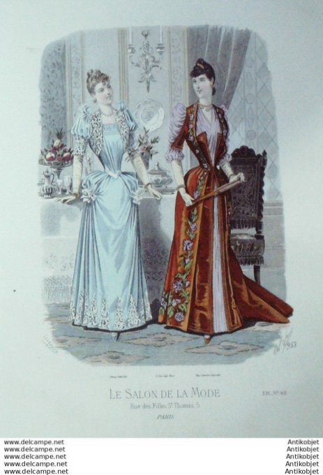 Gravure Mode Salon 1888 #  953 (Old Fashion plate)