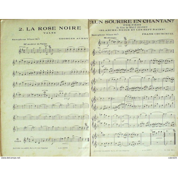Retro Orchestre 12 Succès Saxophone Tenor Sib 1940