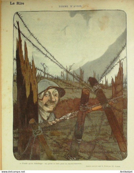 Le Rire Rouge 1917-04-14 # 126 Journal humoristique Ed.Originale Represailles