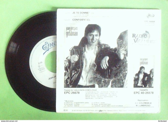 Goldman Jean-Jacques & Jones 45T SP Je te donne 1985
