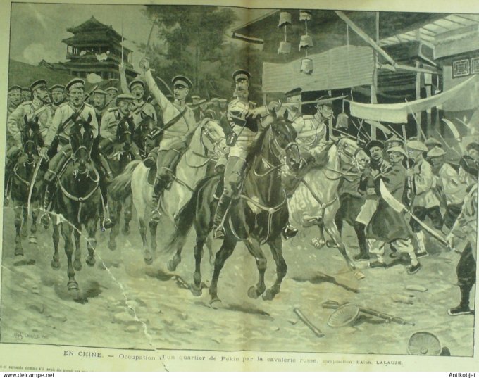 Soleil du Dimanche 1900 n°36 Chine Tien Tsin Pékin Asnières (92) Versailles (78)