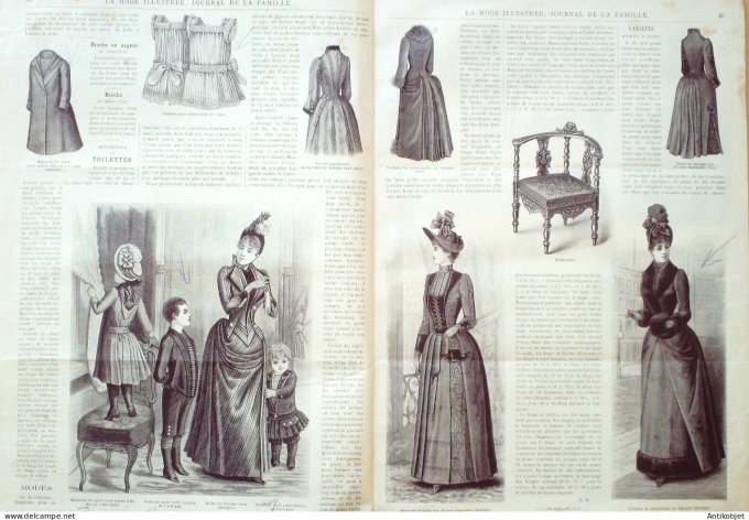 Journal + Patron Mode illustrée  1889 # 05 (with Pattern)