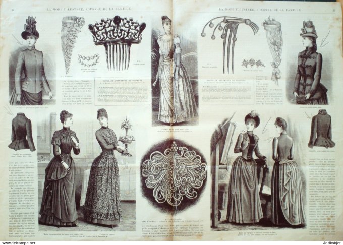 Journal + Patron Mode illustrée  1889 # 05 (with Pattern)