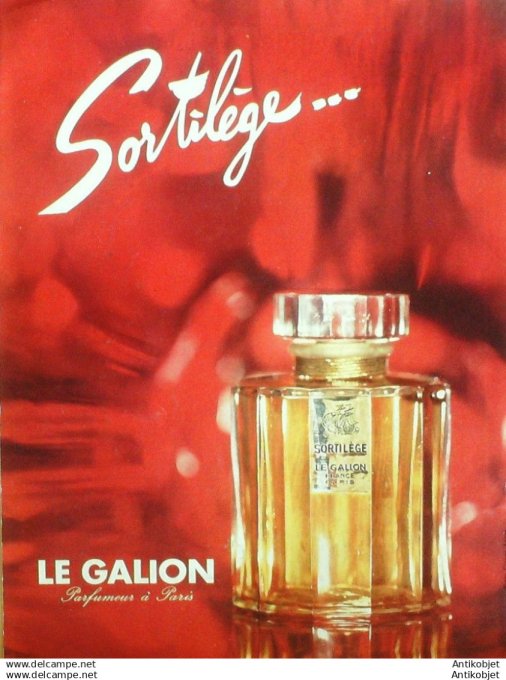 Publicite Cosmetique Le Gallion Sortilege 1990