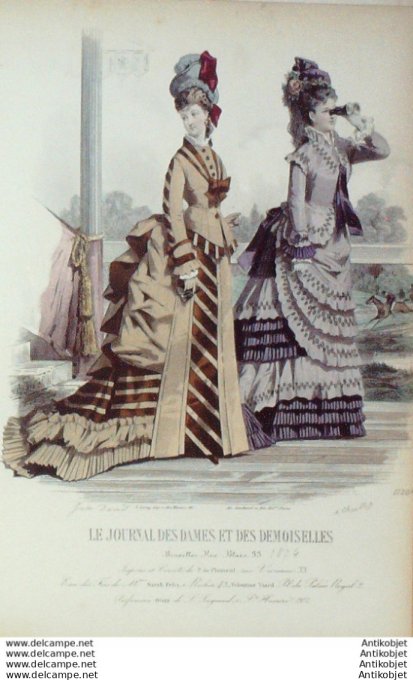 Journal des Dames Demoiselles 1874 # 1220 (Maison Plument)