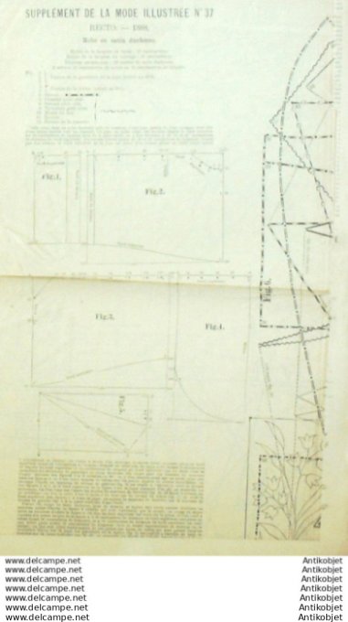 Journal + Patron Mode illustrée  1888 # 37 (with Pattern)