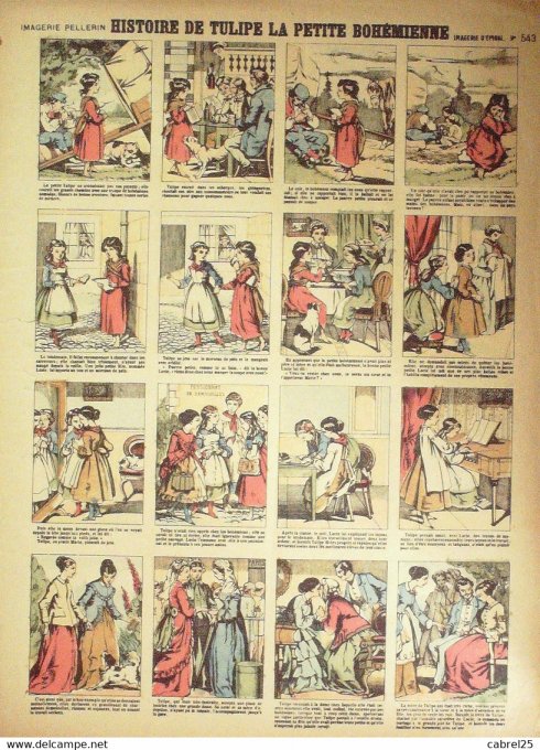 Histoire  de Tulipe La Petite Bohemienne (Pellerin d'epinal)