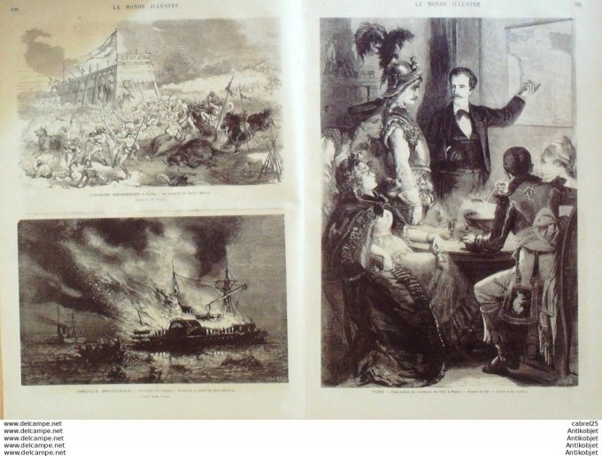 Le Monde illustré 1872 n°775 Cuba Santa Maria Brésil Rio De Janeiro Limoges (87) Usa New York Printi