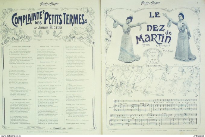 Paris qui chante 1903 #28 Volbert Guerrero Dechaume Oaulus Guilbert Bertin