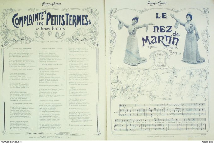 Paris qui chante 1903 n° 28 Volbert Guerrero Dechaume Oaulus Guilbert Bertin