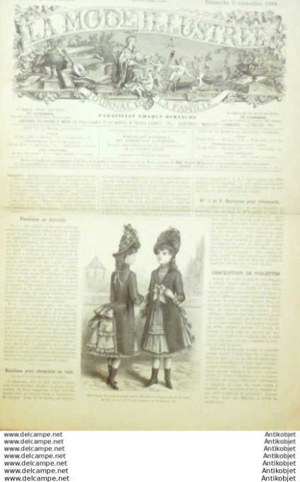 Journal + Patron Mode illustrée  1888 # 37 (with Pattern)