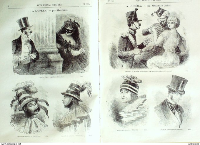 Petit journal pour Rire 1858 # 155 Les Artistes Penoville