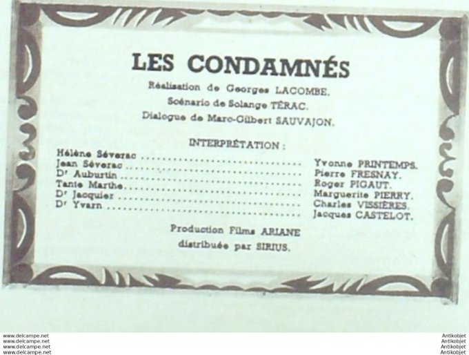 Les condamnés Yvonne Printemps Roger Pigaut Pierre Fresnay