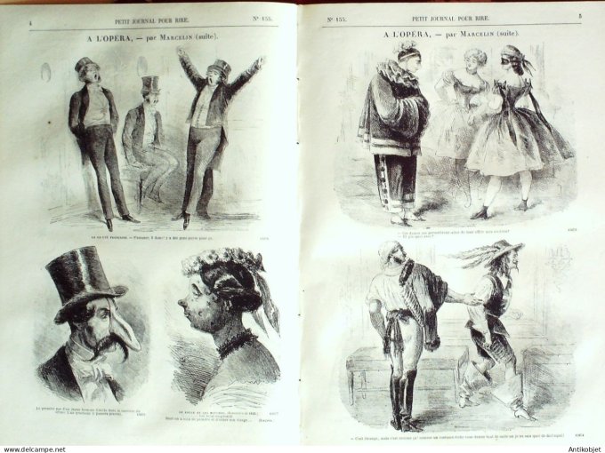 Petit journal pour Rire 1858 # 155 Les Artistes Penoville
