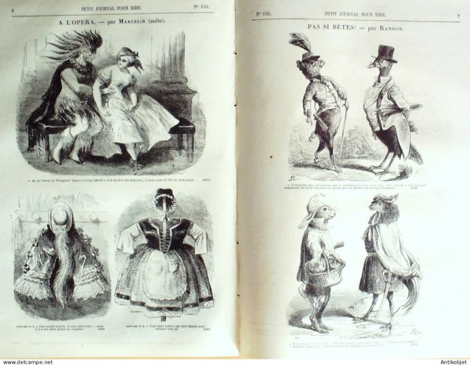 Petit journal pour Rire 1858 # 155 Les Artistes Penoville