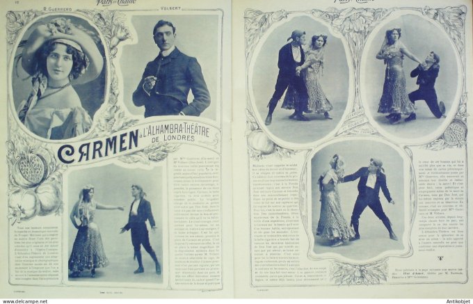 Paris qui chante 1903 #28 Volbert Guerrero Dechaume Oaulus Guilbert Bertin