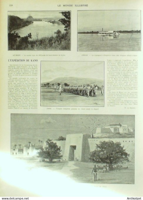 Le Monde illustré 1903 n°2397 Macédoine Monaco Nlle Calédonie Dumbea Nouméa Niger Soudan Kano Gelba 
