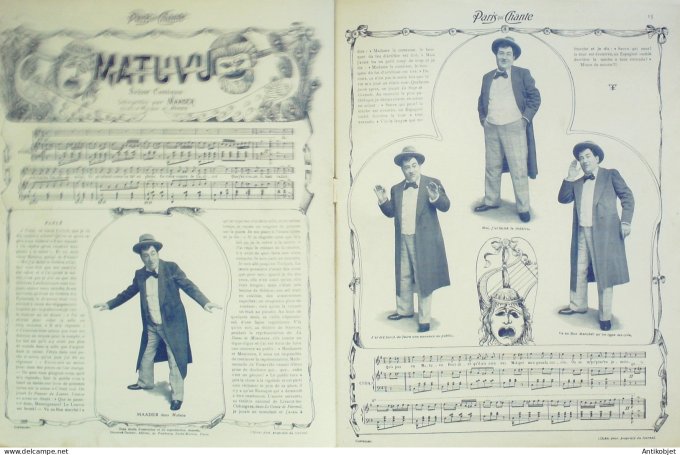 Paris qui chante 1903 #28 Volbert Guerrero Dechaume Oaulus Guilbert Bertin