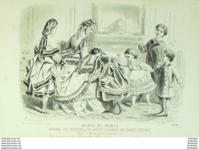 Journal de Demoiselles 1871 # 3869b Costumes enfants