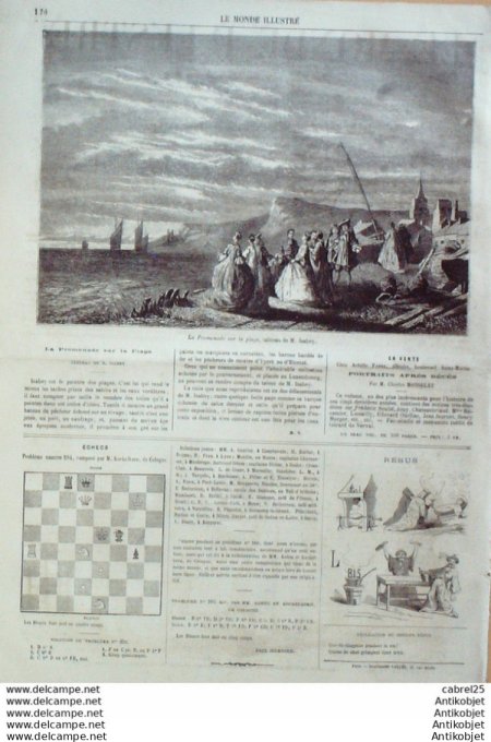 Le Monde illustré 1866 n°466 Les Halles Champs De Mars Guatémala Danse Des Diables Arras (62)