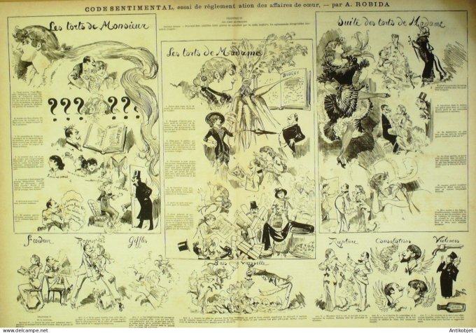 La Caricature 1881 #100 Code sentpapillons Trock expo d'électricité Dranerimental Robida
