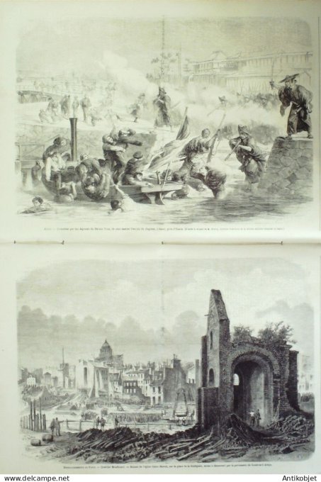 Le Monde illustré 1868 n°583 Courtoze (41) Japon Kioto Sakai Sir Harry Parkes Osaka Daimio Toza