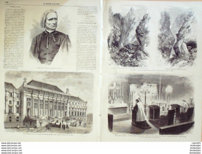 Le Monde illustré 1866 n°466 Les Halles Champs De Mars Guatémala Danse Des Diables Arras (62)