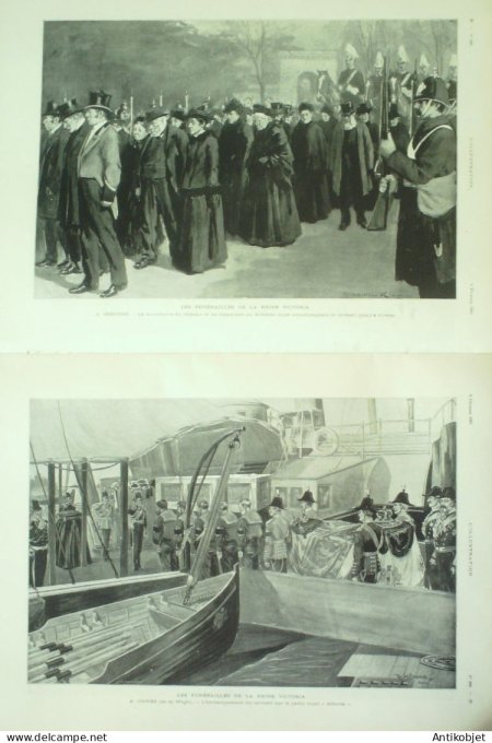 L'illustration 1901 n°3024 Pays-Bas mariage souverain île de Wight Osborne Obsèques Reine Victoria