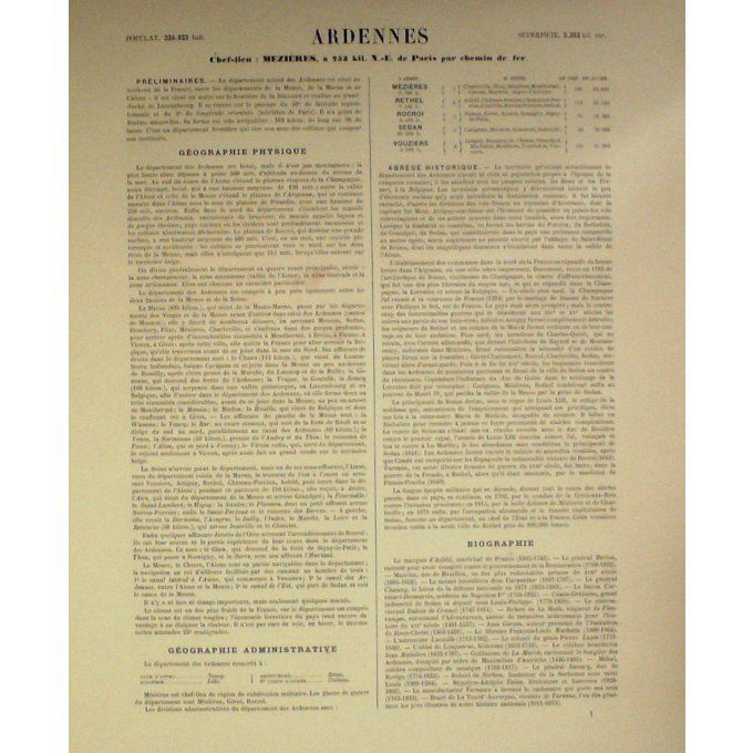 Carte Ardennes (08) Mezieres Graveur Lecoq Waltner Barbier 1868