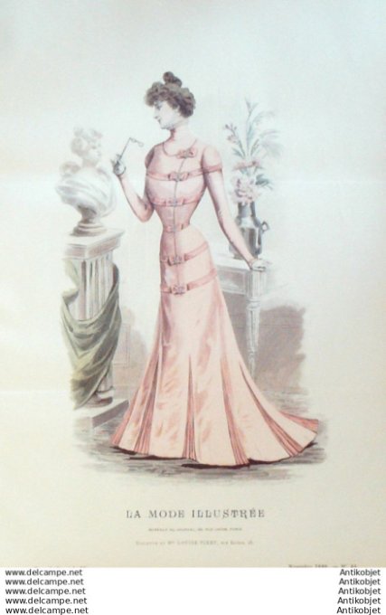 Gravure Mode illustree 1899 # 45 (Old Fashion plate) rare