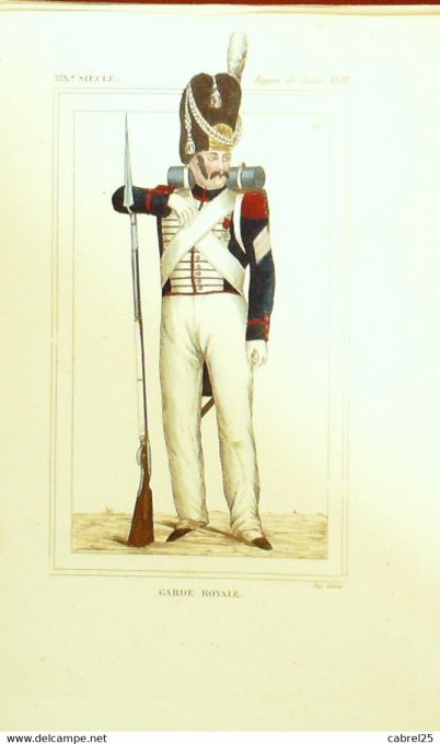 Garde royal 19ème sous Louis XVIII 1852