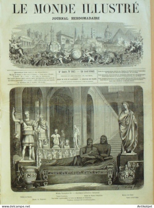 Le Monde illustré 1862 n°263 St Nazaire St Pierre La Réunion port St-Pierre St-Nazaire (44)