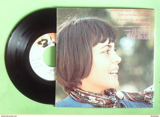 Mathieu Mireille 45T EP Donne ton cœur donne ta vie 1970