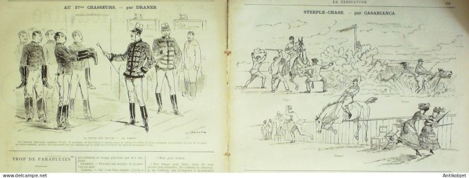 La Caricature 1882 #152 Manières de voir et dévisager Robida Casablanca Trock