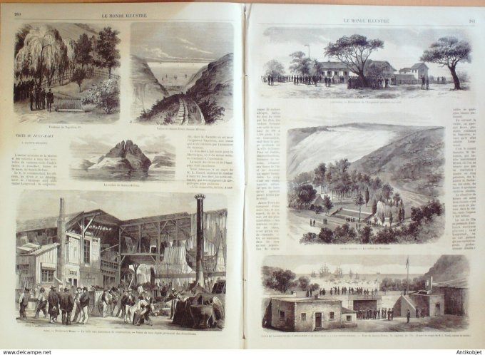 Le Monde illustré 1868 n°628 Egypte Kars-El-Aaali Caire Belgique Seraing Turquie Constantinople Bosp