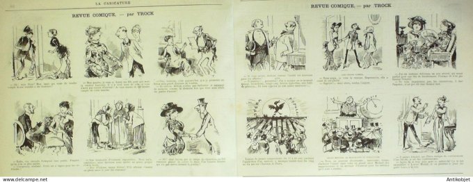 La Caricature 1882 #152 Manières de voir et dévisager Robida Casablanca Trock