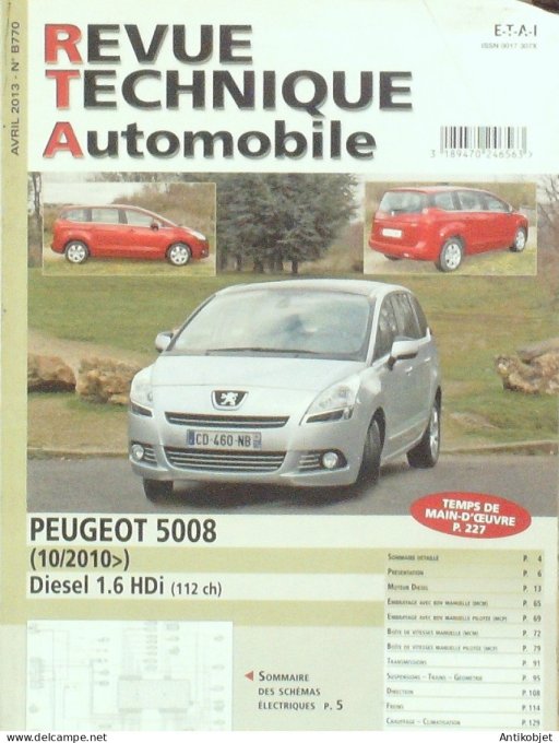 Revue Tech. Automobile 2013 n°B770 Peugeot 5008