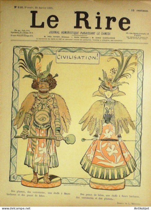 Le Rire 1897-01-23 # 116 Journal humoristique Ed.Originale Avatisme